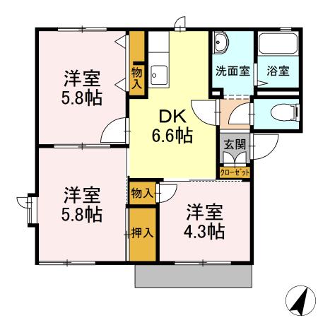 第5コーポたかはし 101号室 間取り