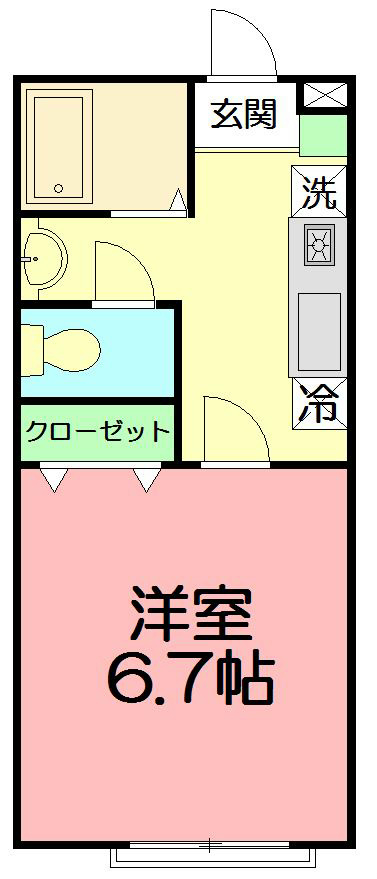 カシオペア 102号室 間取り