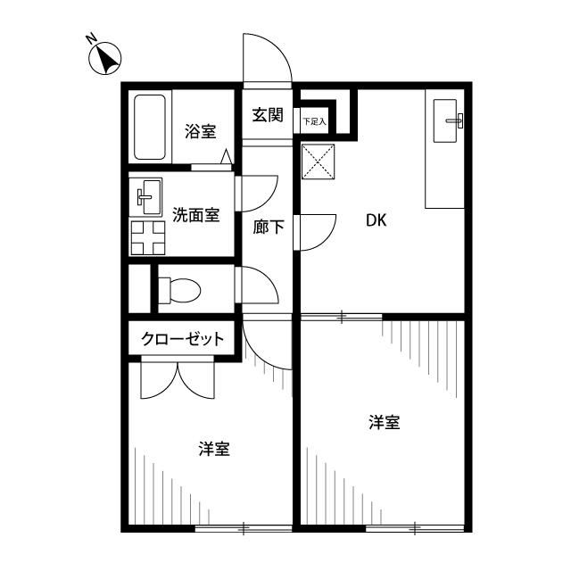 アムール　井ノ城 203号室 間取り