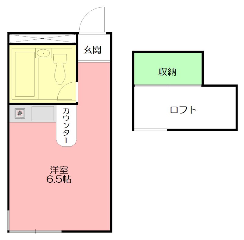 フラットタキザワＢ 101号室 間取り