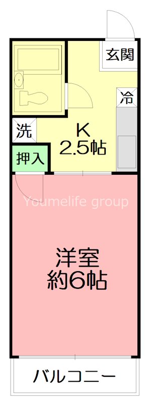 シティハイム開盛Ⅱ 205号室 間取り