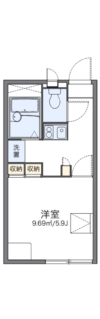 レオパレスジュネス 105号室 間取り