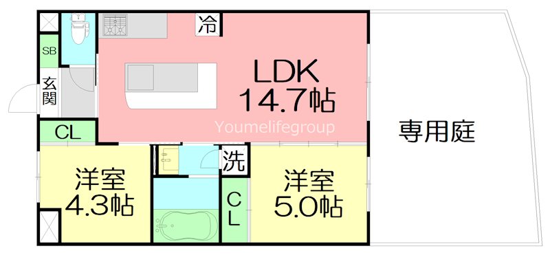 （仮称）藤沢市辻堂神台２丁目計画  302号室 間取り