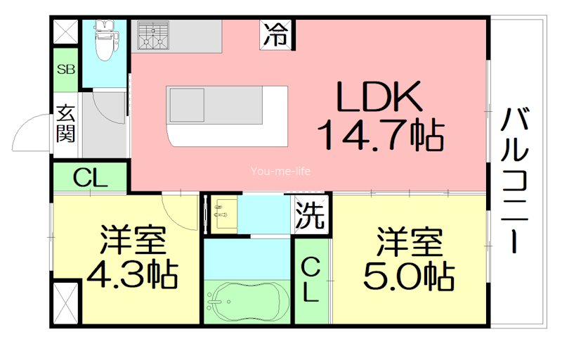 ソテツノイエ 502号室 間取り