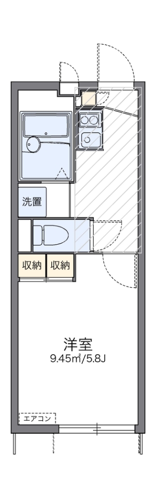 レオパレスグルーテンＣ 104号室 間取り