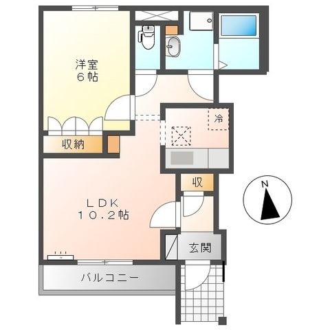 エクセレントヴュー米峰 103号室 間取り