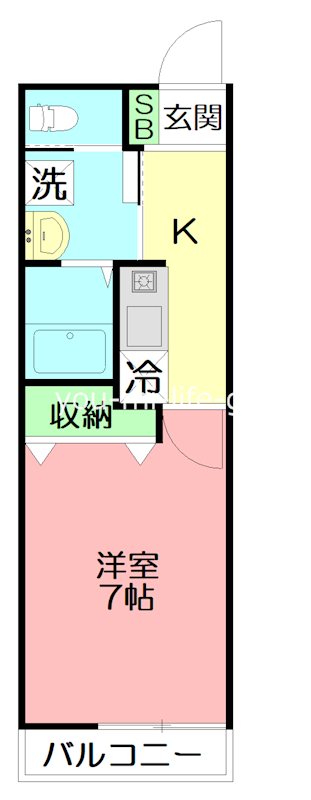 ルピナス 303号室 間取り