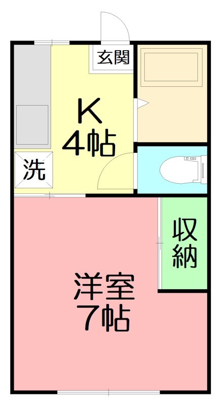 グレースハイム伊勢原 207号室 間取り