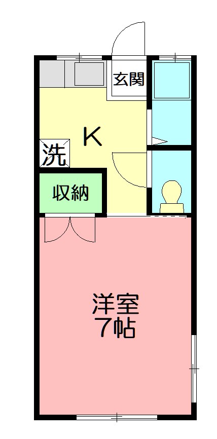 第２ヤマダハイツ 202号室 間取り