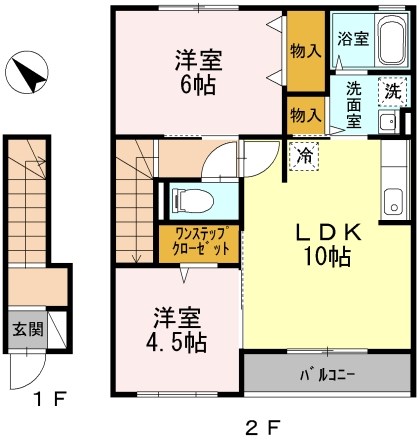ハイネスA 202号室 間取り