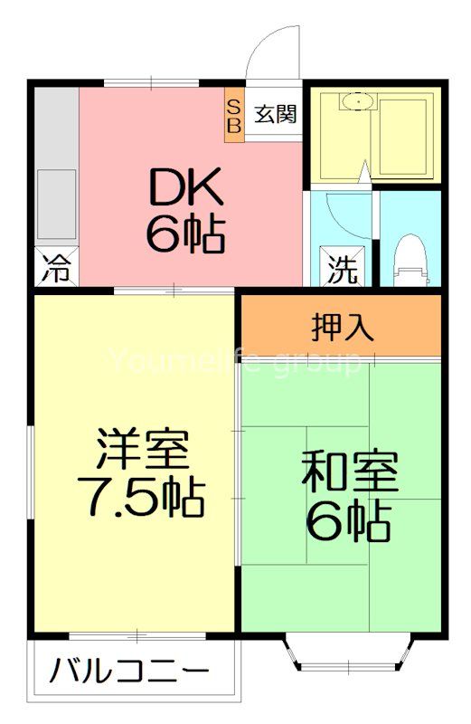 第三さつきハイム 202号室 間取り