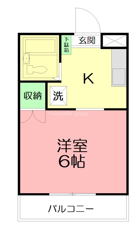 ジュネス米山 207号室 間取り