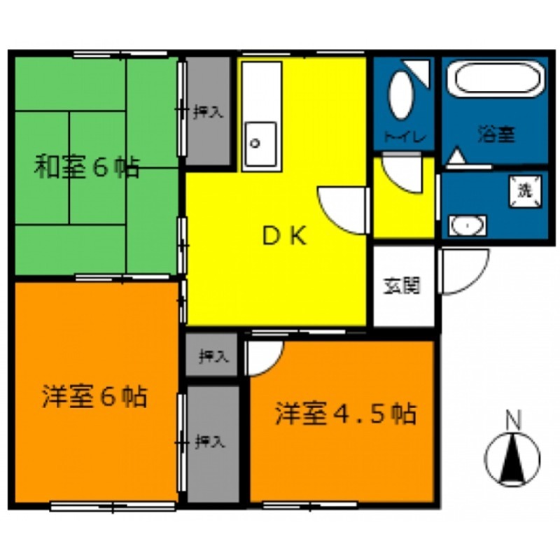 パレスウィーン 201号室 間取り