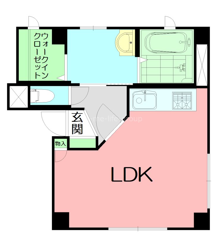 大門ビル  3-A号室 間取り