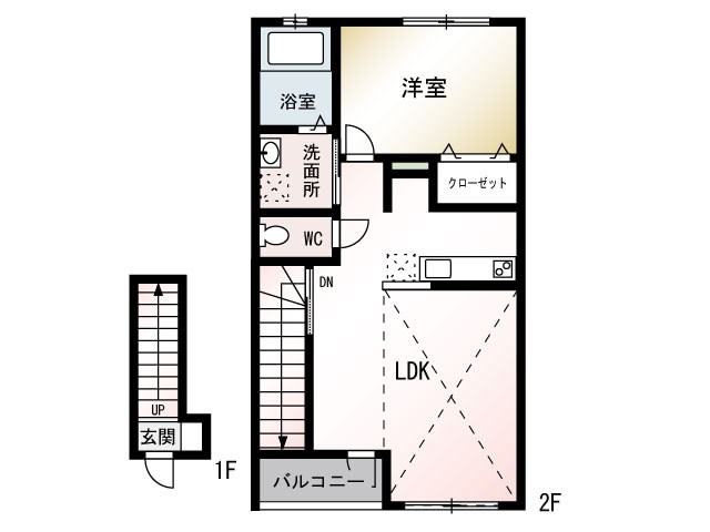 レザンベルク 203号室 間取り