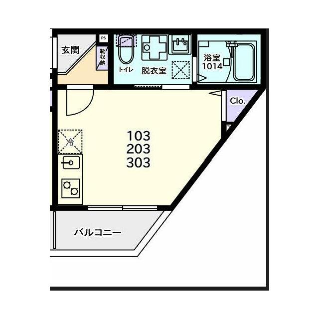 湘南台パークテラス 303号室 間取り