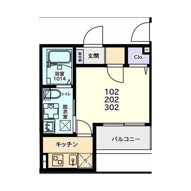 湘南台パークテラス 202号室 間取り