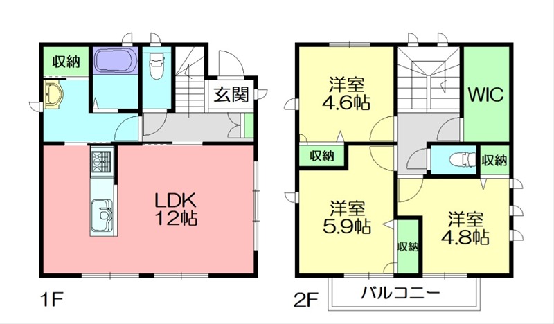 石川５丁目シャーウッド戸建Ａ棟 間取り