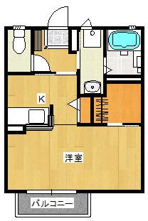 シャーメゾン酒匂 102号室 間取り