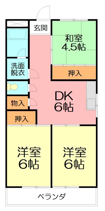 メゾンワタナベ 202号室 間取り