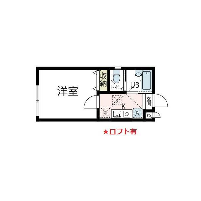 Ｖｉｌｌａ　５１０　Ｎｏ．５ A106号室 間取り