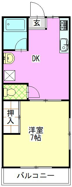 こぐまハイツ 103号室 間取り