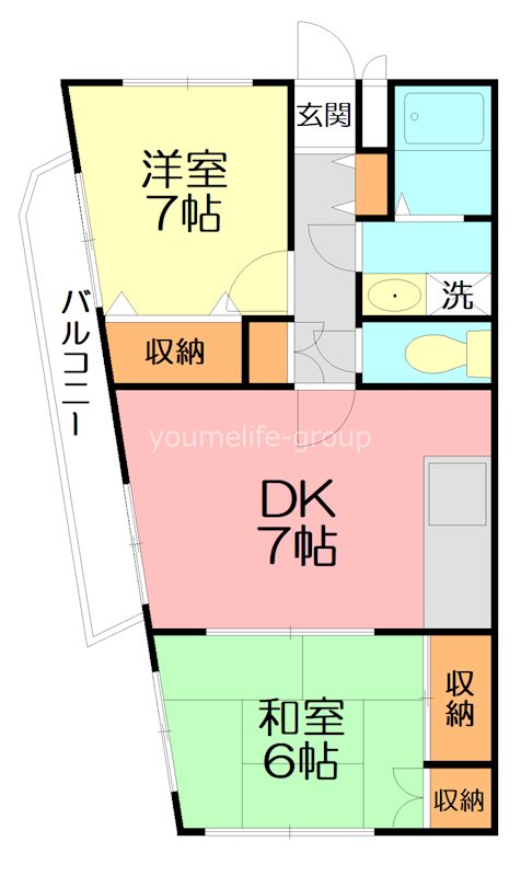 コシミズビル 201号室 間取り