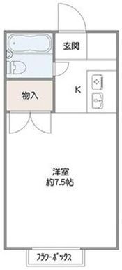 クロノス茅ヶ崎  107号室 間取り