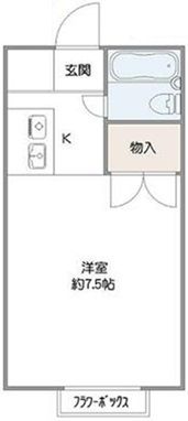 クロノス茅ヶ崎  106号室 間取り