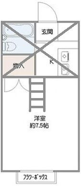 クロノス茅ヶ崎  203号室 間取り