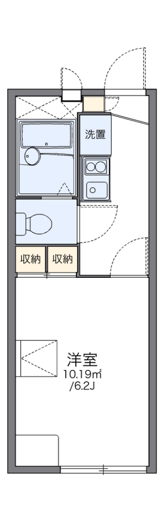 レオパレスアイム 206号室 間取り