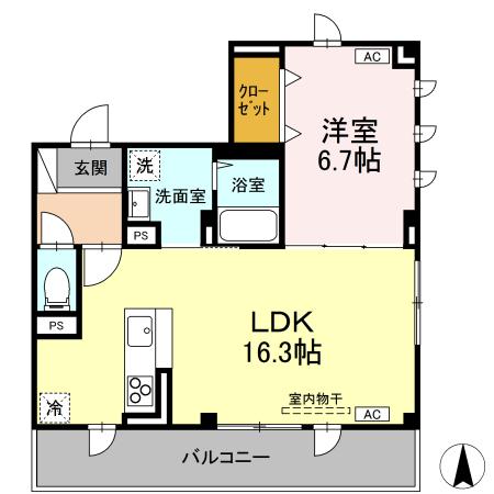 サンブルーム湘南 302号室 間取り