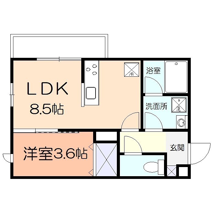 Laule’a 103号室 間取り