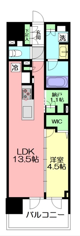 エクセレントシティ本厚木駅前  515号室 間取り