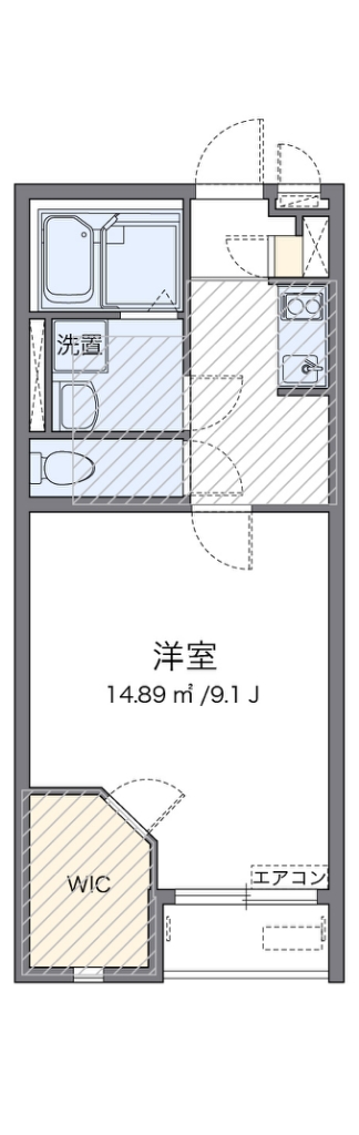 レオネクストフローリッシュ船道 103号室 間取り
