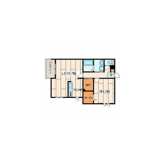 Ｍａｉｓｏｎ　ｄｅ　Ｋｕｒｉｈａｒａ 103号室 間取り