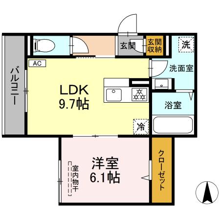 ボヌール 303号室 間取り