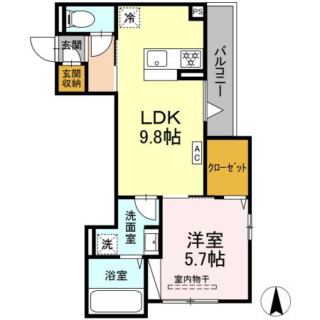 ボヌール 302号室 間取り