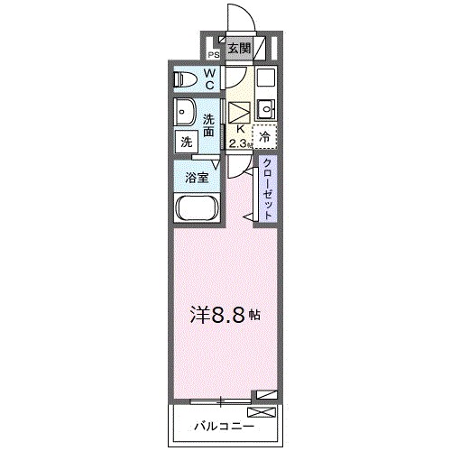ベルクワルツ大船 304号室 間取り