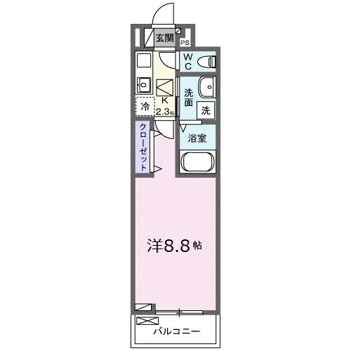 ベルクワルツ大船 305号室 間取り