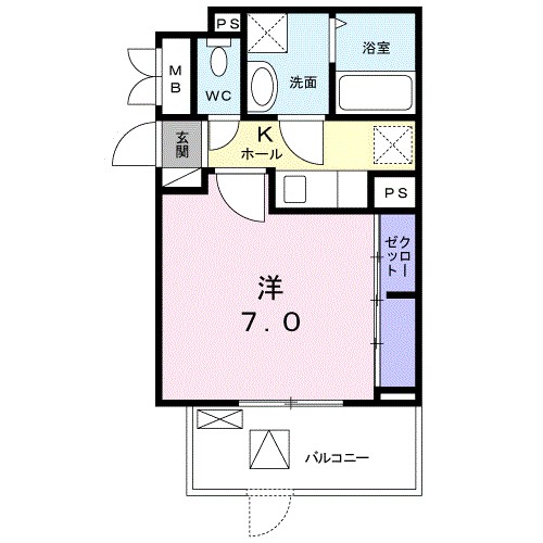 オンブラージュ 204号室 間取り