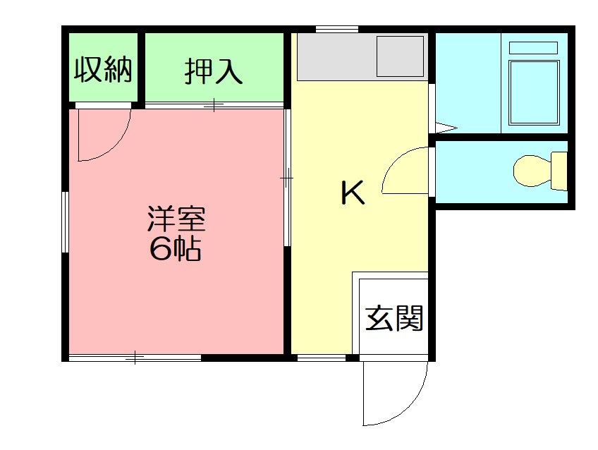 柳川ハイツ 202号室 間取り