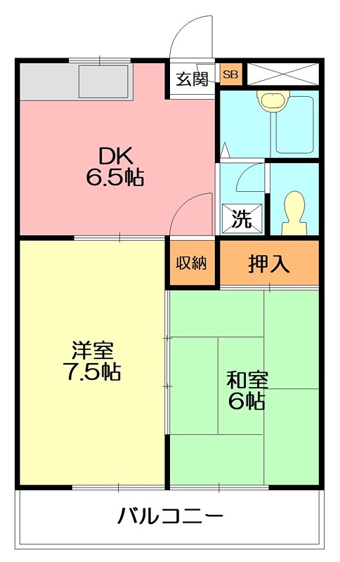 エスポワールクラタ 202号室 間取り