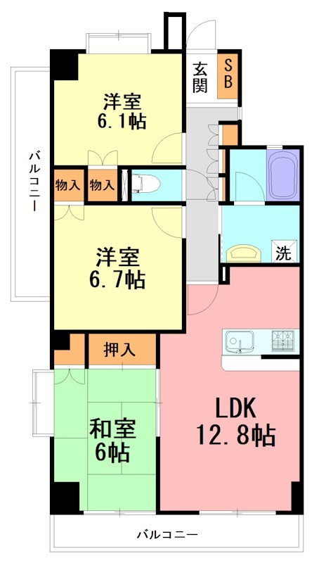 グランドールOKABE 間取り