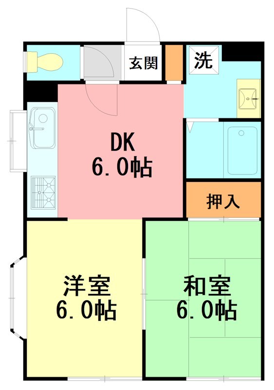 ライフビュー花水台 201号室 間取り