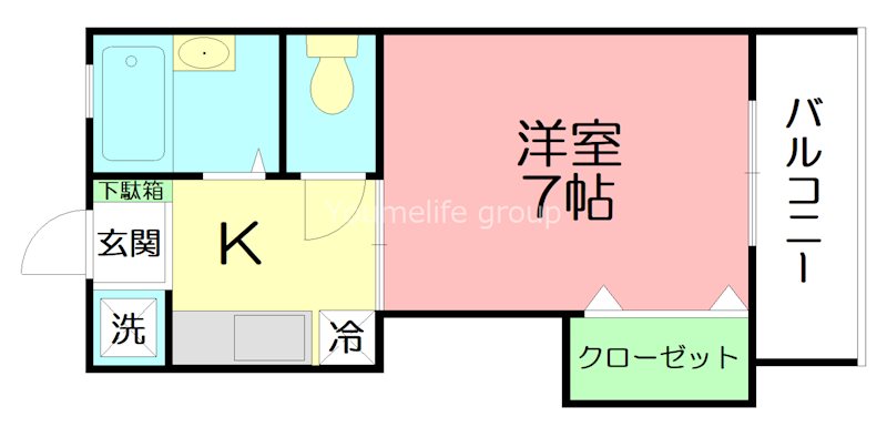 リュストール  107号室 間取り