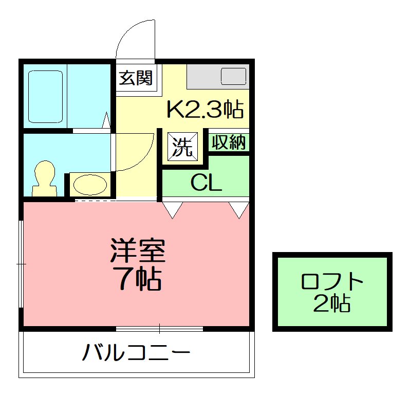 MIRA鵠沼 201号室 間取り