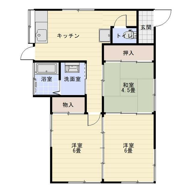 本鵠沼５丁目貸家Ｓ 間取り