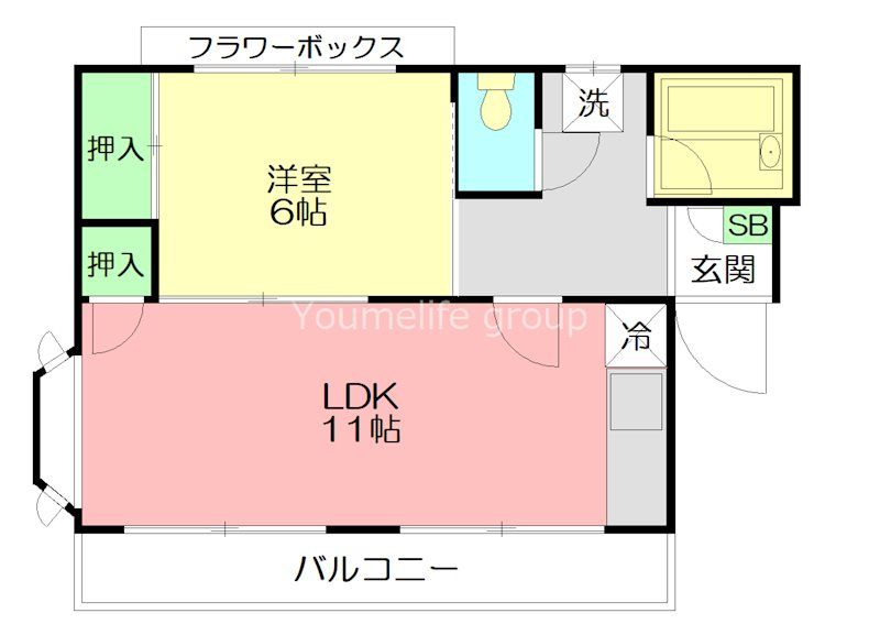 ポルシェ戸室ヶ丘 201号室 間取り