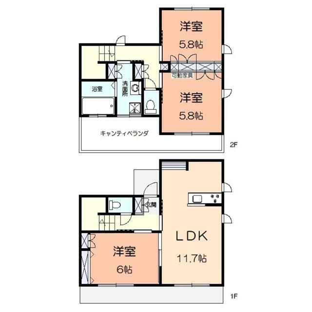神明貸家Ｃ棟 間取り